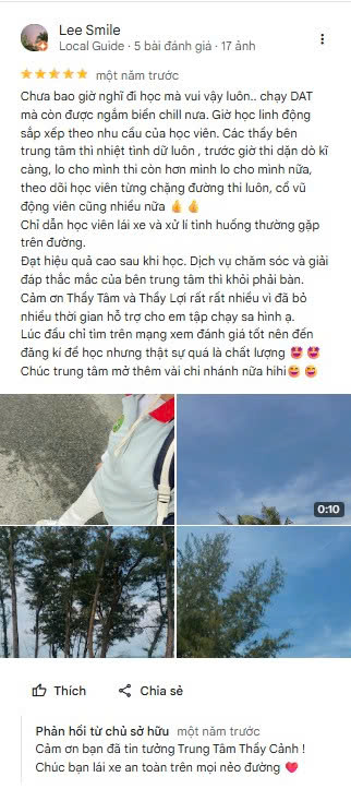 Bài đánh giá của học viên 5